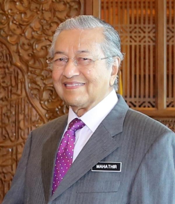 Mahathir Mohamad, PM of Malaysia meets with US State Sec Mike Pompeo in 2018